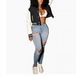 Varsity Corptop Black White